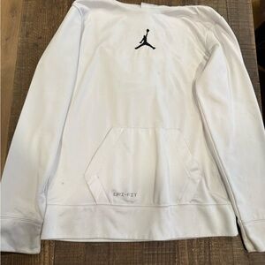 Nike White Hoodie with Black Logo